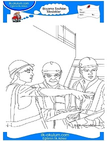 Çocuklar İçin inşaatçı Boyama Sayfaları 